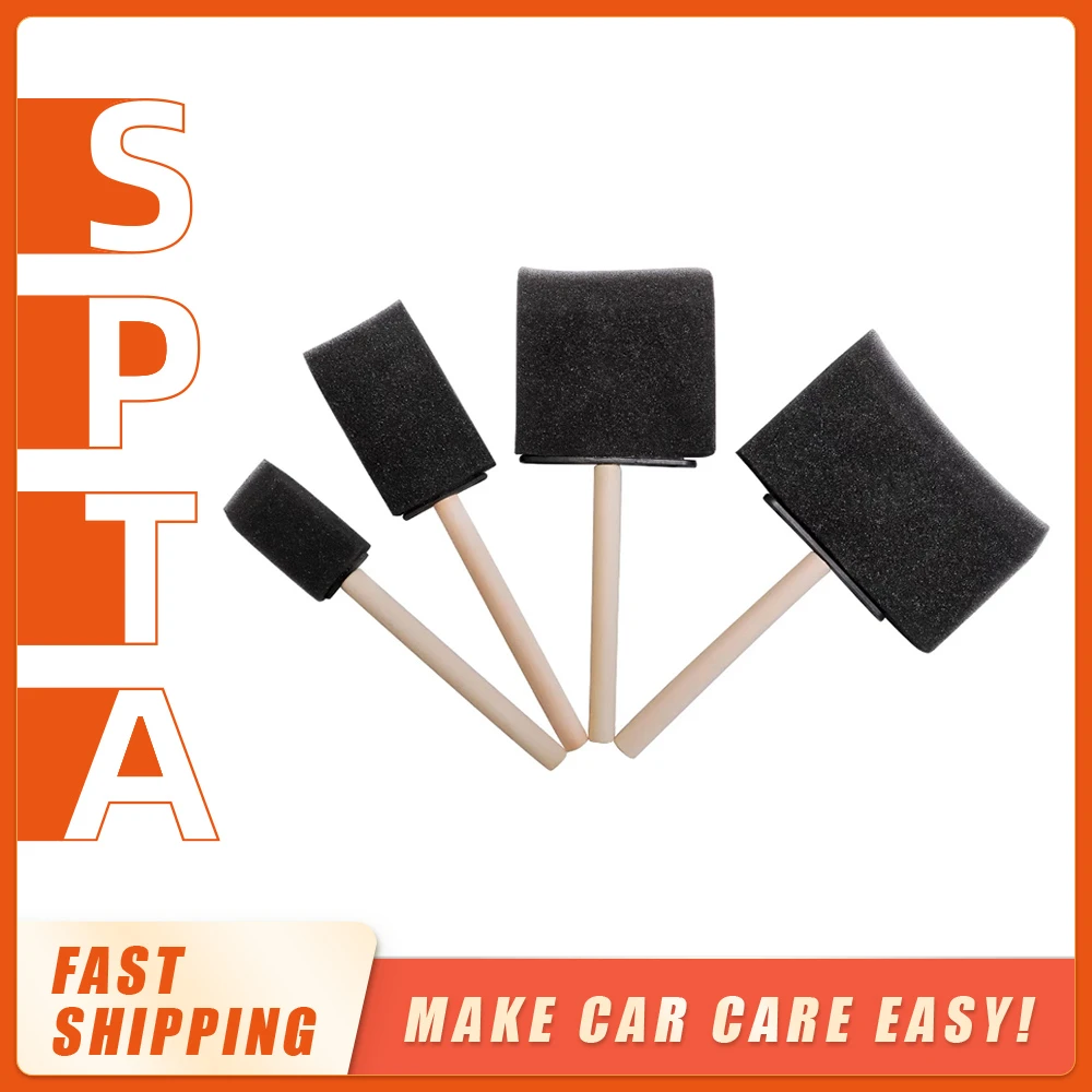 SPTA 4pcs Car Air Conditioner Vent Brush Kit Grille Detailing Cleaner Blinds Duster Clean Auto Detailing