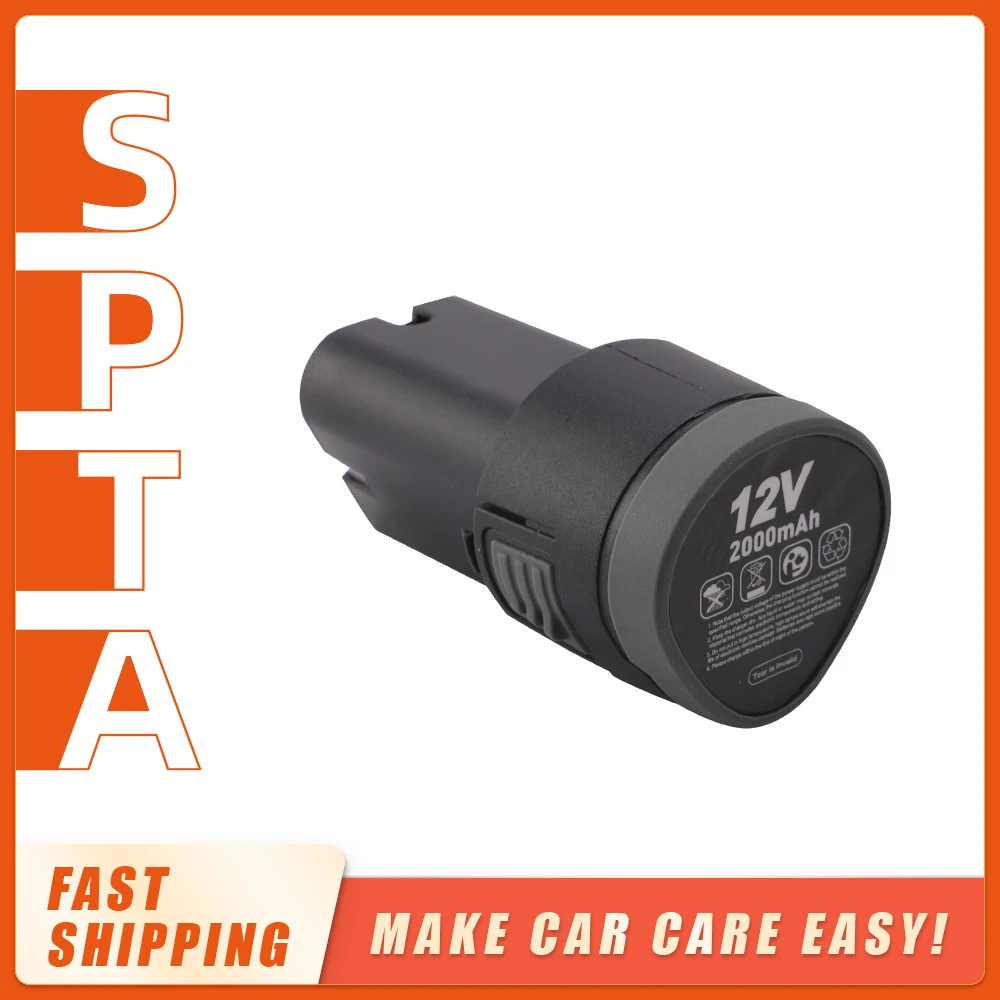 SPTA Original 12V 2000mAh Lithium ion Rechargeable Battery For SPTA 12V Cordless RO/DA Mini Car Polisher LD104 (Old & New)