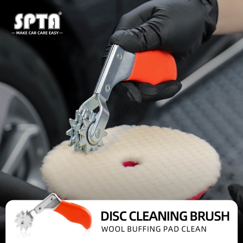 SPTA Wool Buffing Pad Cleaner Spur Tool For Revitalizing Polisher Compound Pads Buffing Pads Bonnet Cleaning Tool