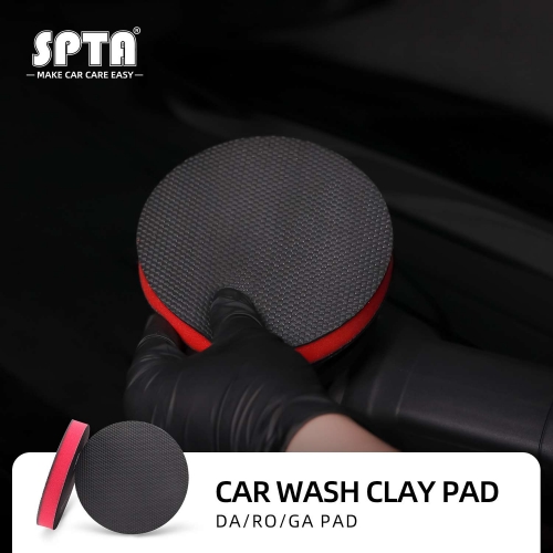 SPTA 6" 150mm Polisher Clay Disc Clay Bar Wipe Foam Pad DA Polisher Pad For Car Polishing Detailing