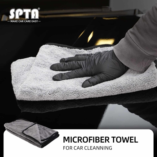 SPTA Microfiber Edge Decontamination Towel Extra Soft Car Wash Microfiber Car Cloth for Interior Cleaning