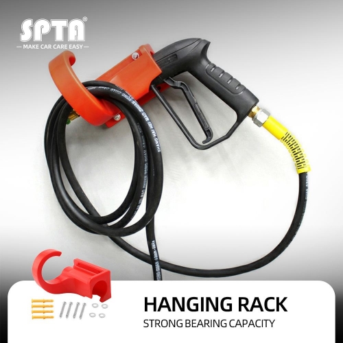 SPTA Wall Mounted High Pressure Water Gun Hanging Rack Car Washer Bracket Storage Holder Wash Pipe Hook Hose Support Tools